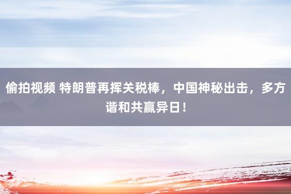 偷拍视频 特朗普再挥关税棒，中国神秘出击，多方谐和共赢异日！