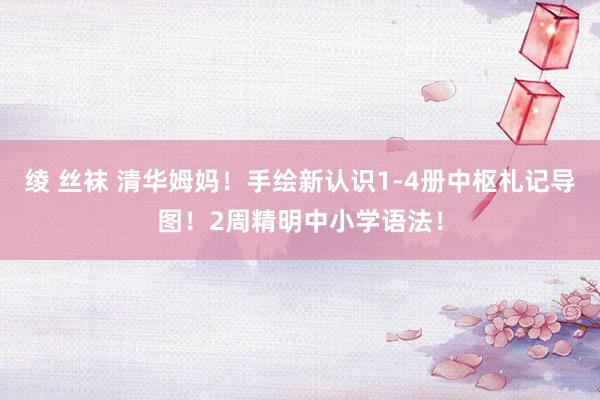 绫 丝袜 清华姆妈！手绘新认识1-4册中枢札记导图！2周精明中小学语法！